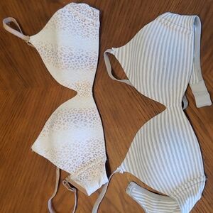 2 Victoria's secret cotton wireless bras size 34B